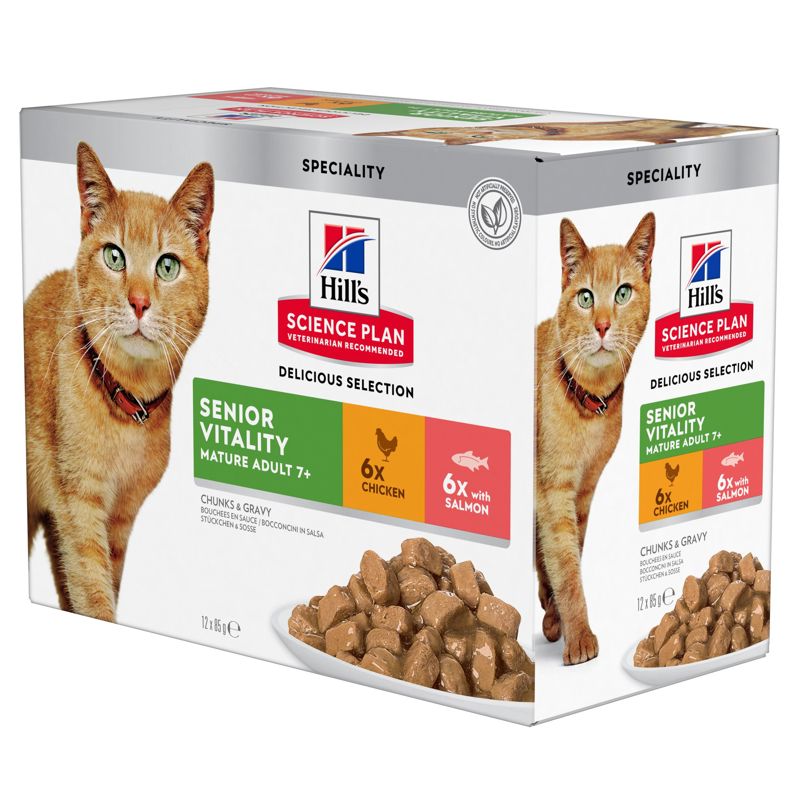 Hill's SP Cat Mature Adult 7+ Senior Vitality Blautfóður