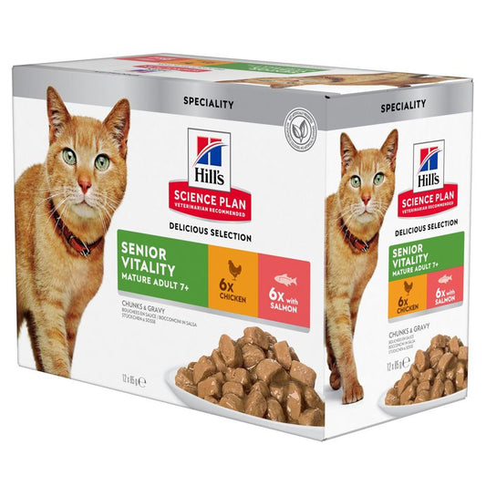 Hill's SP Cat Mature Adult 7+ Senior Vitality Blautfóður