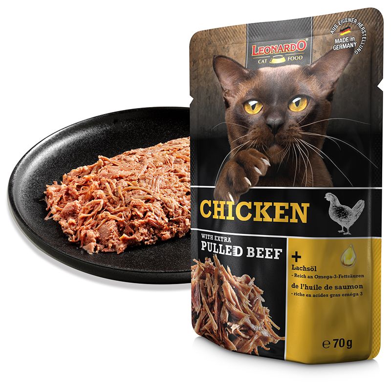 Leonardo Extra Pulled Beef Blautfóður 70g